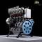 Engine Model: Inline six-cylinder engine with exposed camshaft and bushings on a base, silver and blue components.
