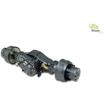 A model of an axle drive system, presented in a technical style. A logo with the inscription 'thicon models' is visible in the top right corner.