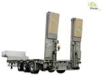 1:14 flatbed trailer 3-axle with hydraulic ramps