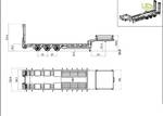 1:14 flatbed trailer 3-axle with hydraulic ramps