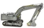 1:14 74t tracked digger kit made of stainless steel with hydraulics