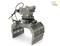 Industrial robotic arm with metal scoops, suitable for model building or machine projects, against a white background.