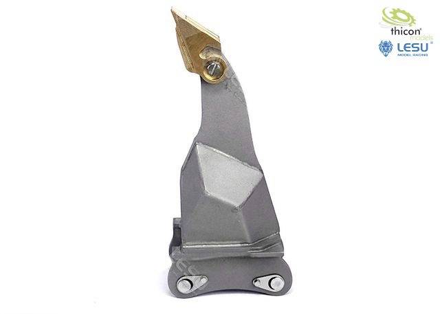 Grey metal adapter with a golden tip, angled in design. The logos of 'thicon models' and 'LESU' are located in the top right corner.