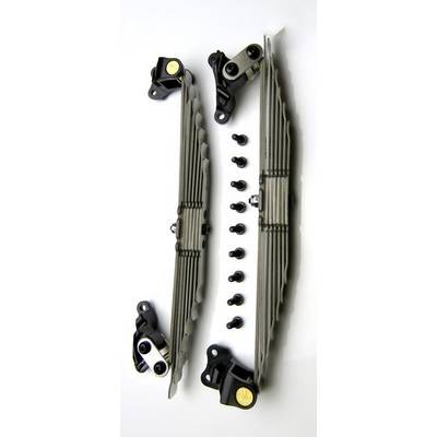 Two jet rails with metallic ribs and small mounting screws in the centre, displayed on a white background.