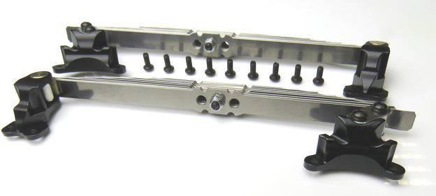 'Mounting set for main bearing bridges' consisting of two long metal struts, screws and black mounting brackets for securing.