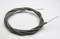 A long, coiled wire on a white background.