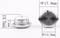 'Two round metal buttons, shown from the side and from above. Dimensions: diameter 17.8 mm and 13.5 mm, height 14 mm.'