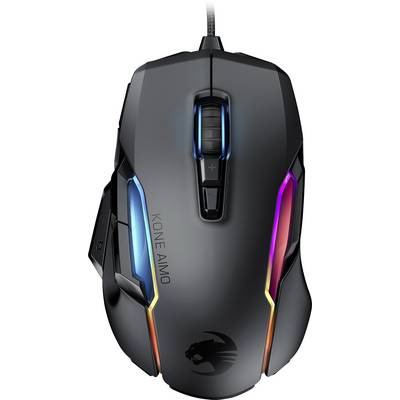 Roccat Kone AIMO Ergonomic gaming mouse USB Optical Black 16000 dpi Ergonomic, Built-in user memory-0