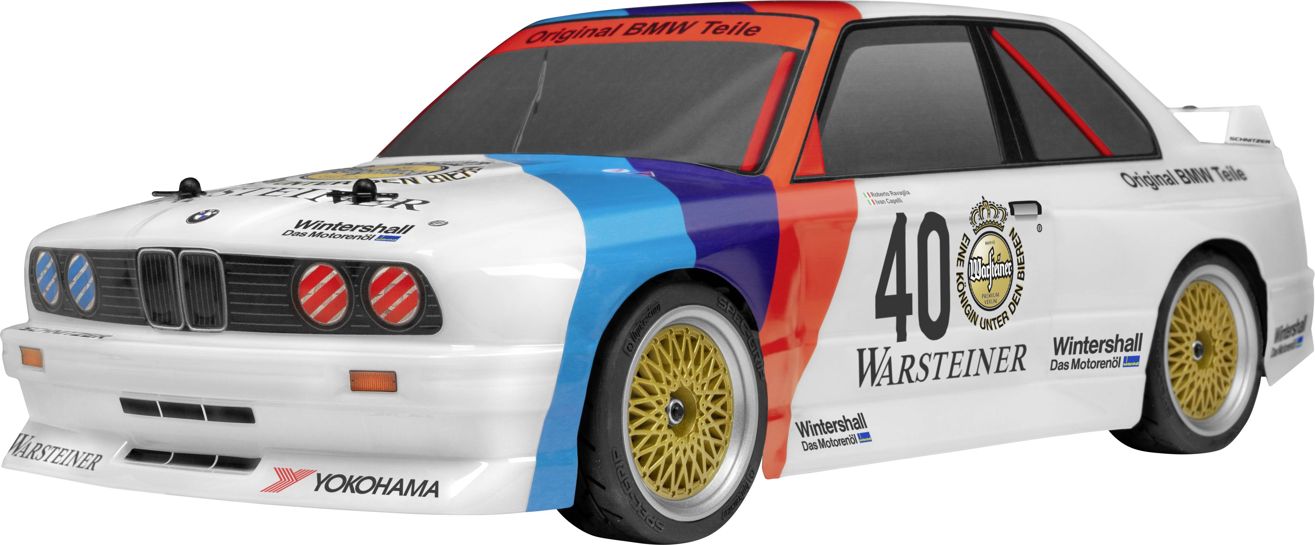 Image of HPI Racing RS4 SPORT 3 BMW M3 E30 Warsteiner 1:10 RC model car Electric Touring car 4WD RtR 2,4 GHz Incl. batteries and charger