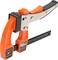 An orange Jorgensen toggle clamp with a black handle. It is designed for securing workpieces.