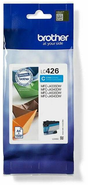 Printer Cartridge Packaging 'LC426 C Cyan' for Models MFC-J4335DW, MFC-J4340DW, MFC-J4535DW, MFC-J4540DW, A4, 1500 Pages.