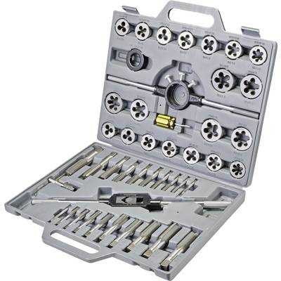TOOLCRAFT TO-7199877 Tap tool kit 45-piece HSS metric M6, M8, M10, M12, M14, M16, M18, M20, M22, M24