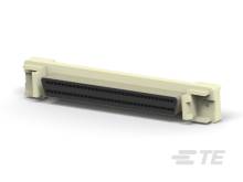 A rectangular, slim connector with many small connection points. It is cream-coloured and shown horizontally.