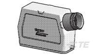 Black and white technical drawing of an optical camera with a rectangular housing and a side-mounted lens.