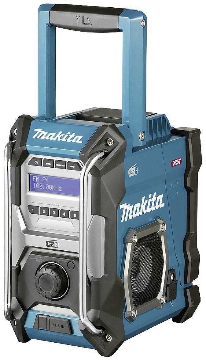 Makita MR003GZ Workplace radio DAB+, FM AUX splashproof, shockproof Black,  Turquoise 