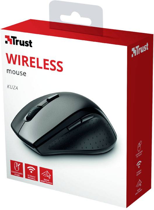 Trust Kuza Mouse Radio Optical Black/silver 6 Buttons 1600 dpi-2