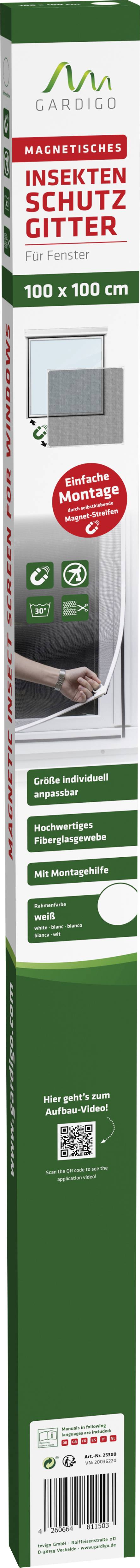 Gardigo 25300 Fly screen (W x H) 1000 mm x 1000 mm White 1 pc(s)-3