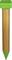 Electronic insect repellent with a tapered green base and long brown shaft. Used for deterring moles.
