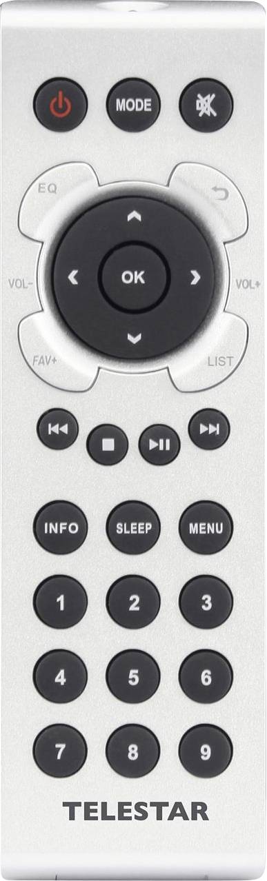 Telestar DIRA M 10 Desk radio DAB+, FM AUX, USB Battery charger, Incl. remote control, Alarm clock Black-6