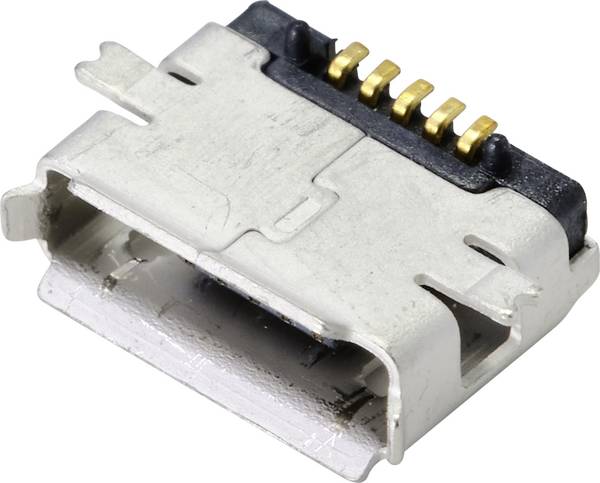 TRU COMPONENTS Micro USB 2.0 Type AB socket Socket, horizontal mount Content: 1 pc(s)