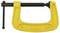 Yellow C-Spanner with black screw, 3-inch (75mm) size, for holding or clamping workpieces.