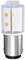 A LED light bulb with a cylindrical, partially transparent housing and metallic base.