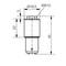 Technical Drawing: Cylindrical Component, 45 mm high, Diameter 18.5 mm, Hexagon SW10, Height Dimensions 3 mm and 22 mm marked.