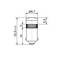 Technical drawing of a light bulb with dimensions: Total length 22.5 ± 0.5 mm, diameter 9.7 mm, base length 14 mm.