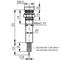 Technical drawing of a connector with dimensions: Total length 33 mm, diameter 7 mm. Thread size M8x0.75, flat connector 2.8x0.8 mm.
