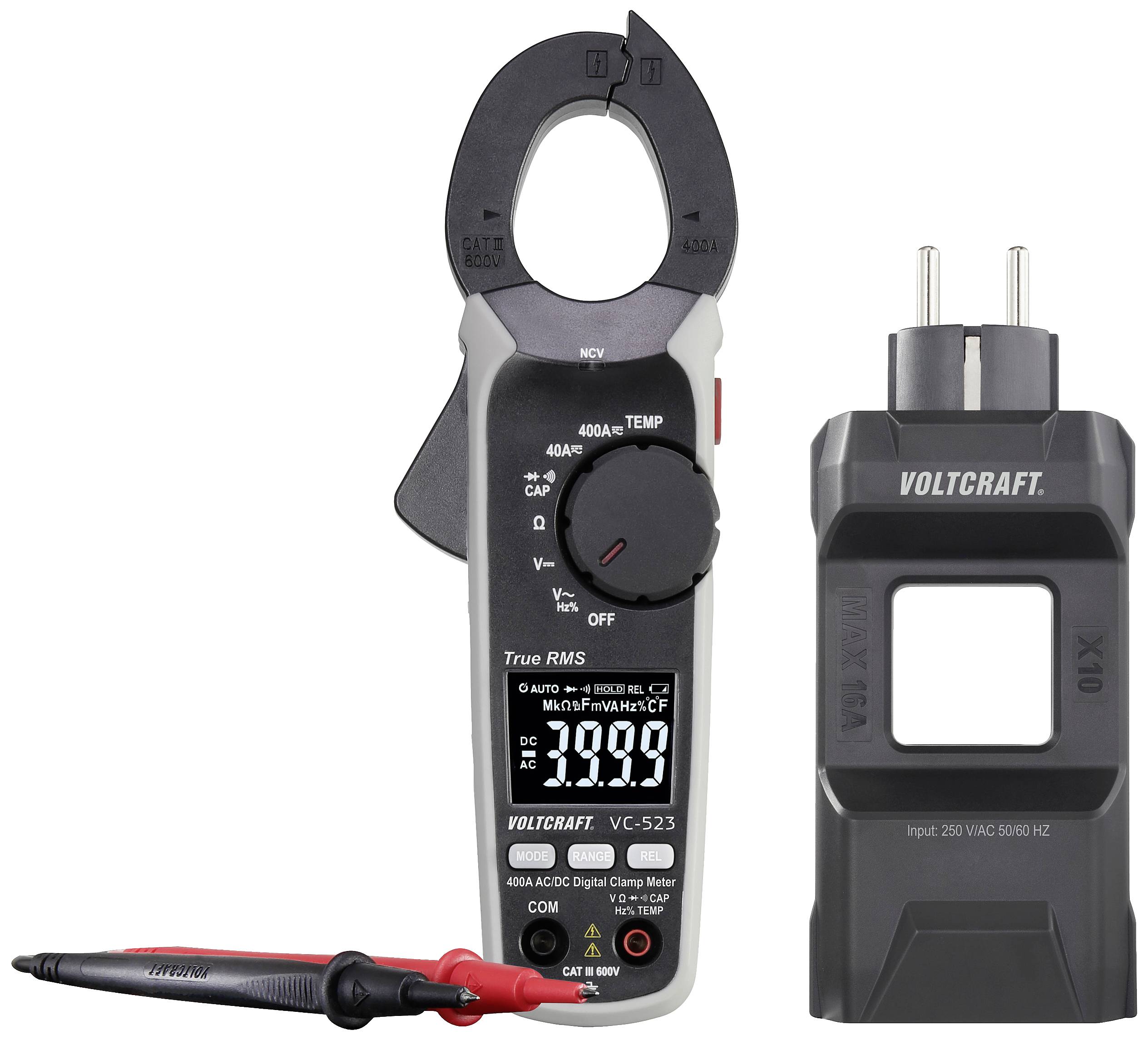 VOLTCRAFT VC523 SE plus DMA Clamp meter adapter A/AC reading range 0.