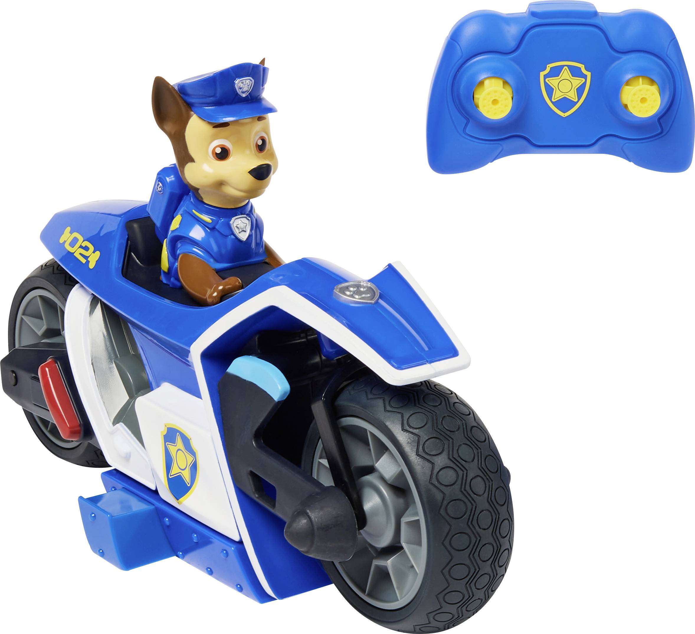 Paw Patrol Chases remotecontrolled motorcycle from the movie, toy car