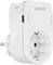A white LogiLink plug with USB-C and USB-A ports, suitable for charging electronic devices.