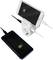 Two smartphones are being charged simultaneously, one vertically and one horizontally, both displaying a charging symbol on their screens.