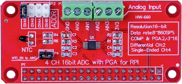 Joy-it ADS1115 Converter unit Compatible with (development kits): Raspberry Pi®
