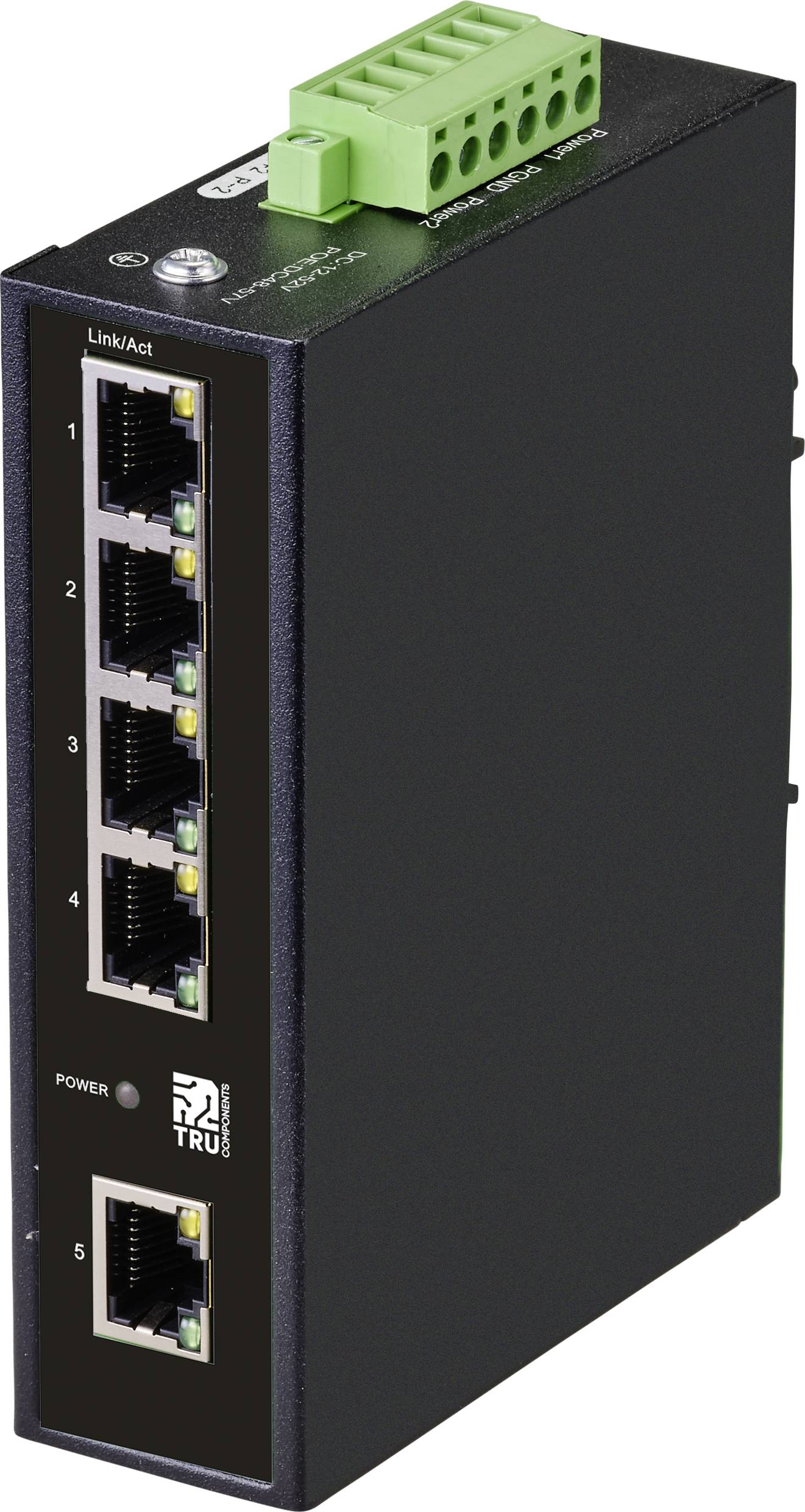 TRU COMPONENTS Industrial Ethernet switch 1+4 ports 10 / 100 MBit/s