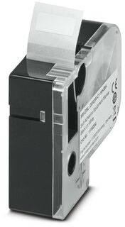 Black and transparent ink cartridge with removable label. Suitable for professional printers.