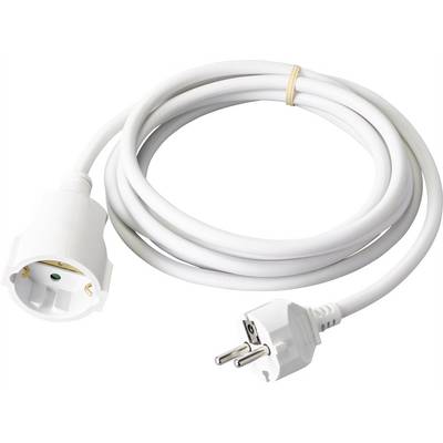 Buy Sygonix SY-4872638 Current Cable extension 16 A White 5.00 m H05VV ...