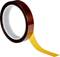 A roll of brown adhesive tape with a removable yellow strip, used for sealing or protective purposes.