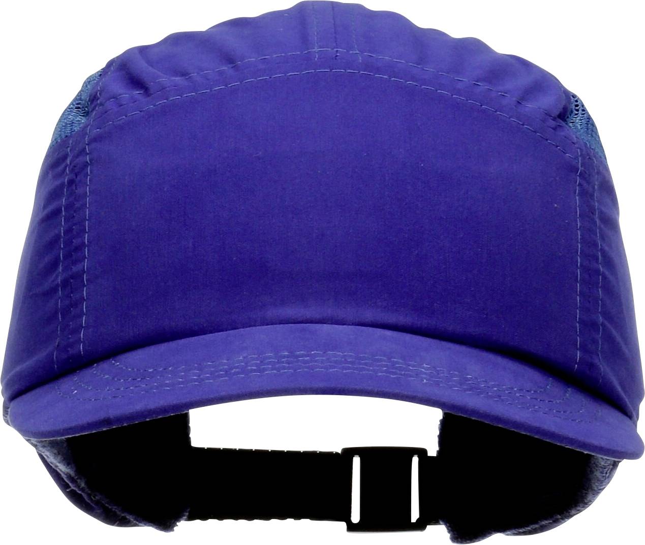 Blue sports cap, shown front-on, with an adjustable strap at the back. Suitable for outdoor activities.