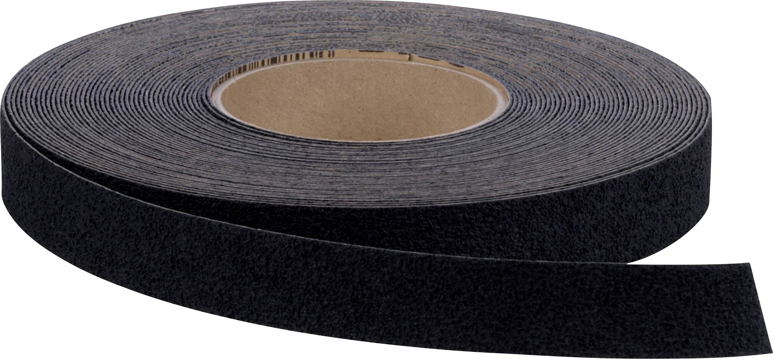 A roll of black hook and loop tape on a white background, ready for use in craft or fastening projects.