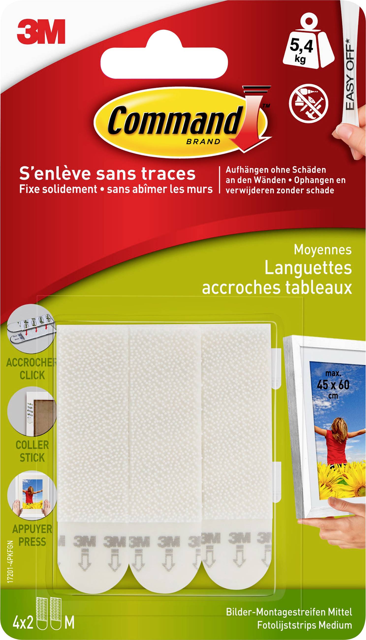 3M Command™ Pictures-Mounting Strips White Content: 4 Pair