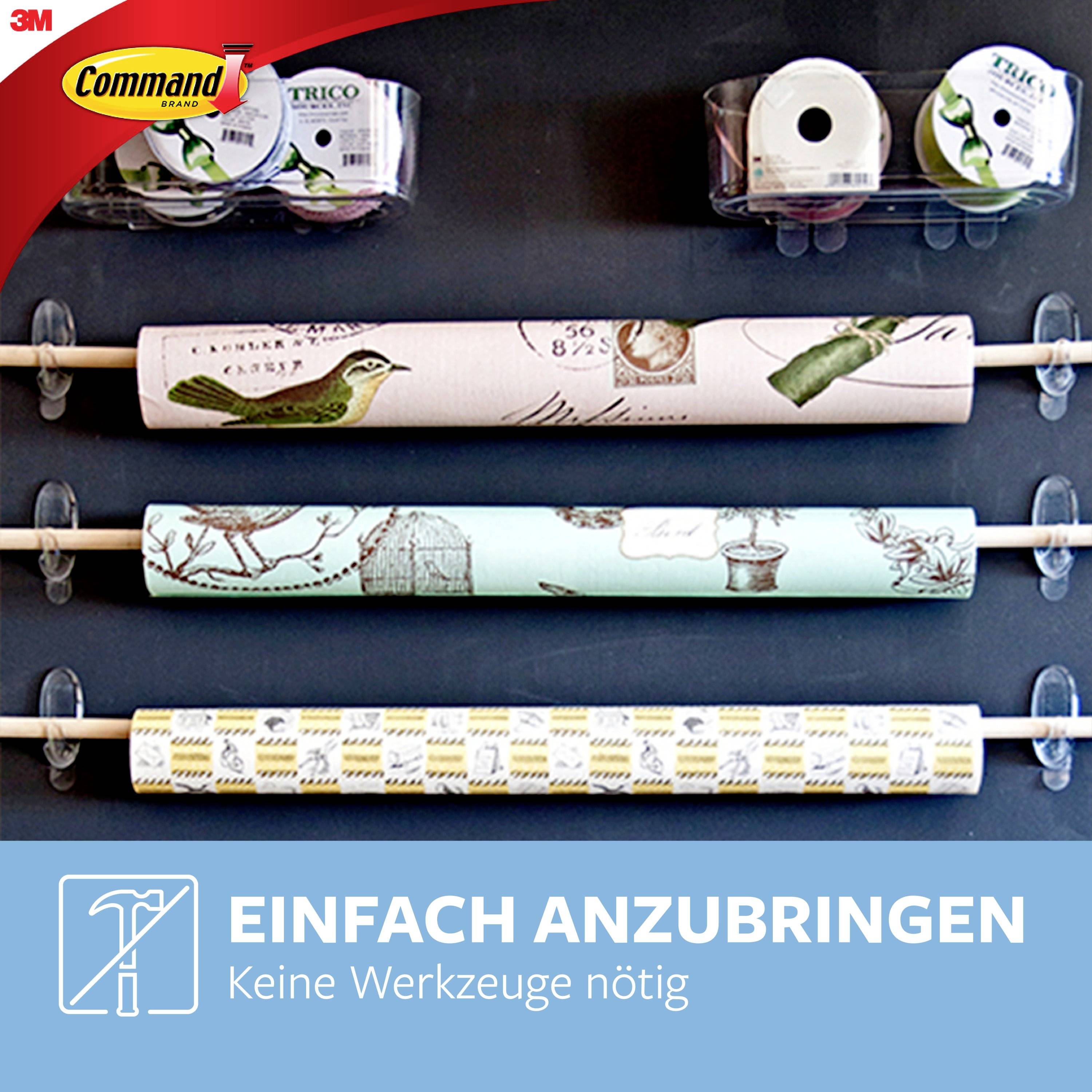 Three decorative wall-mounted ribbon holders. Text on image: 'Easy to Install, No Tools Required'.