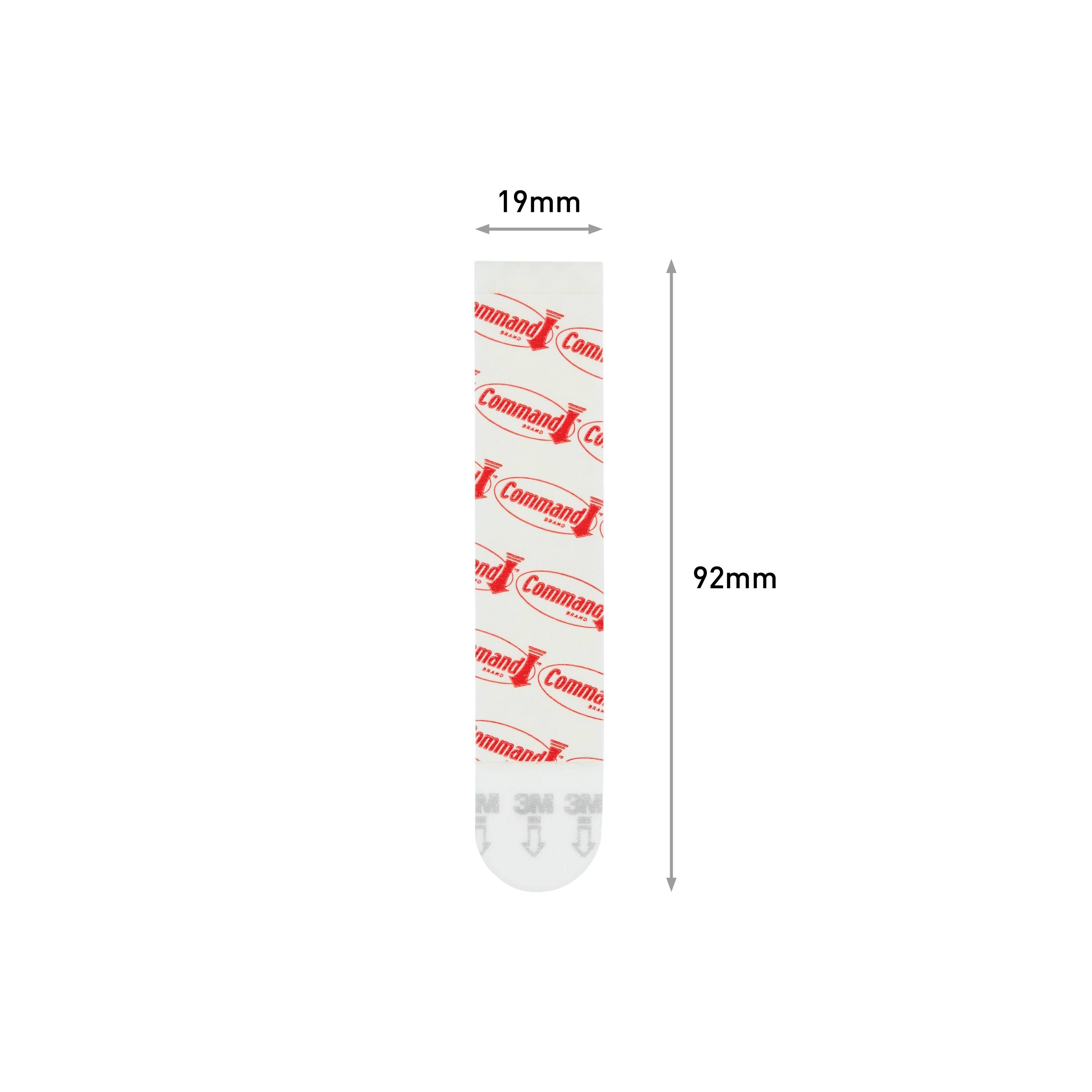3M Command™ Large adhesive and refill strips (W x H) 19 mm x 92 mm White Content: 8 pc(s)-1