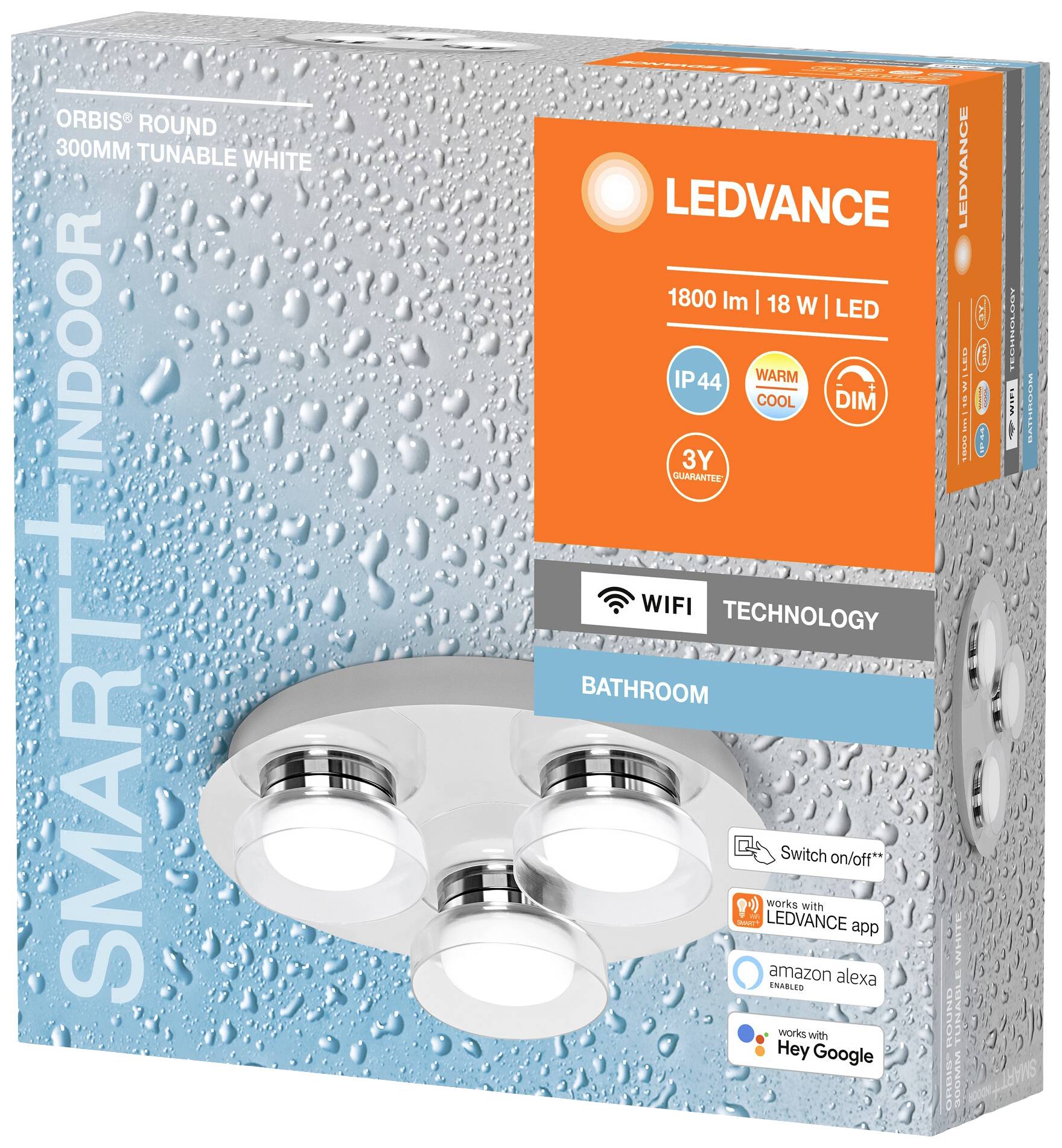 LEDVANCE BATHROOM DECORATIVE CEILING AND WALL WITH WIFI TECHNOLOGY