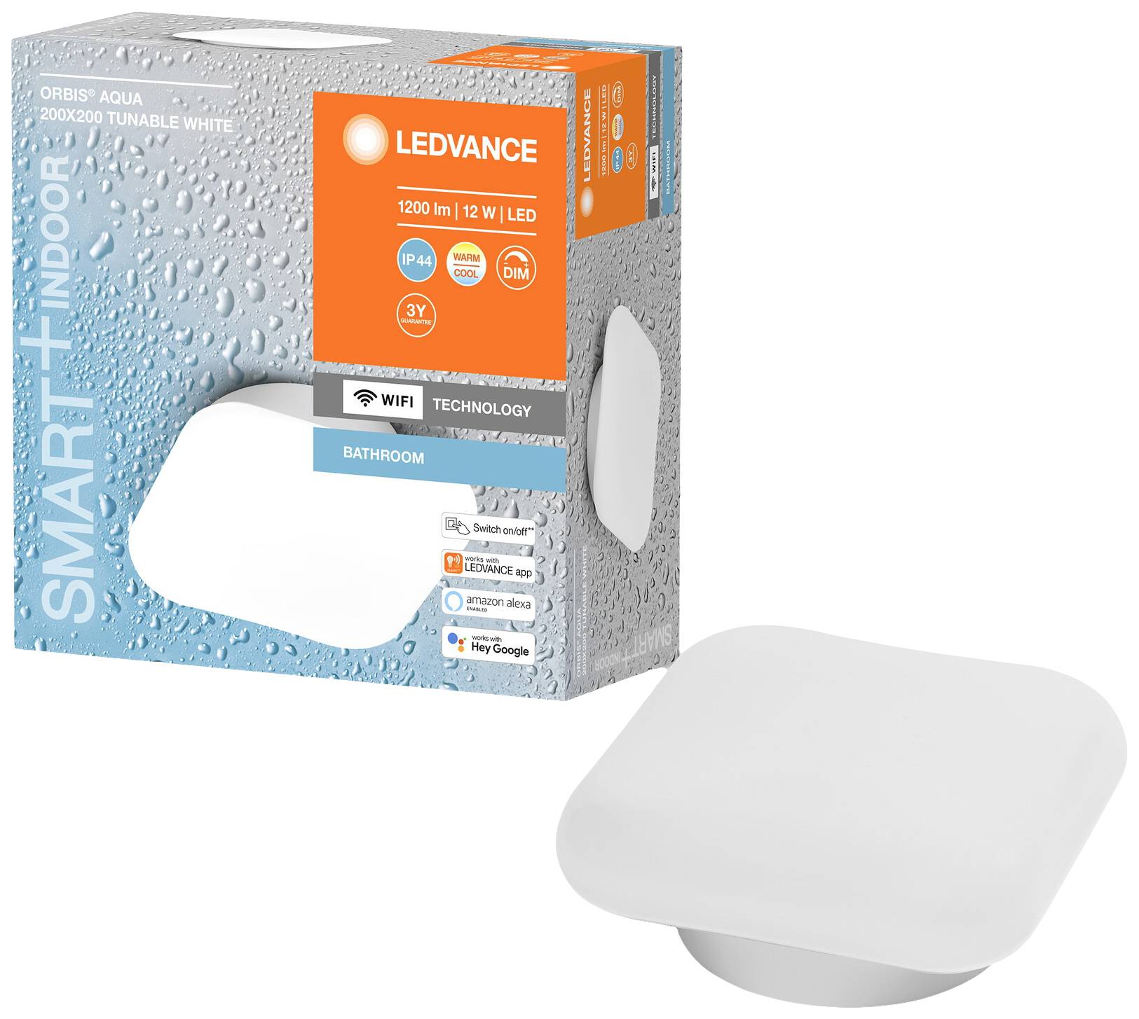 LEDVANCE BATHROOM DECORATIVE CEILING AND WALL WITH WIFI TECHNOLOGY 4058075574373 LED bathroom ceiling light 12 W Warm wh-1