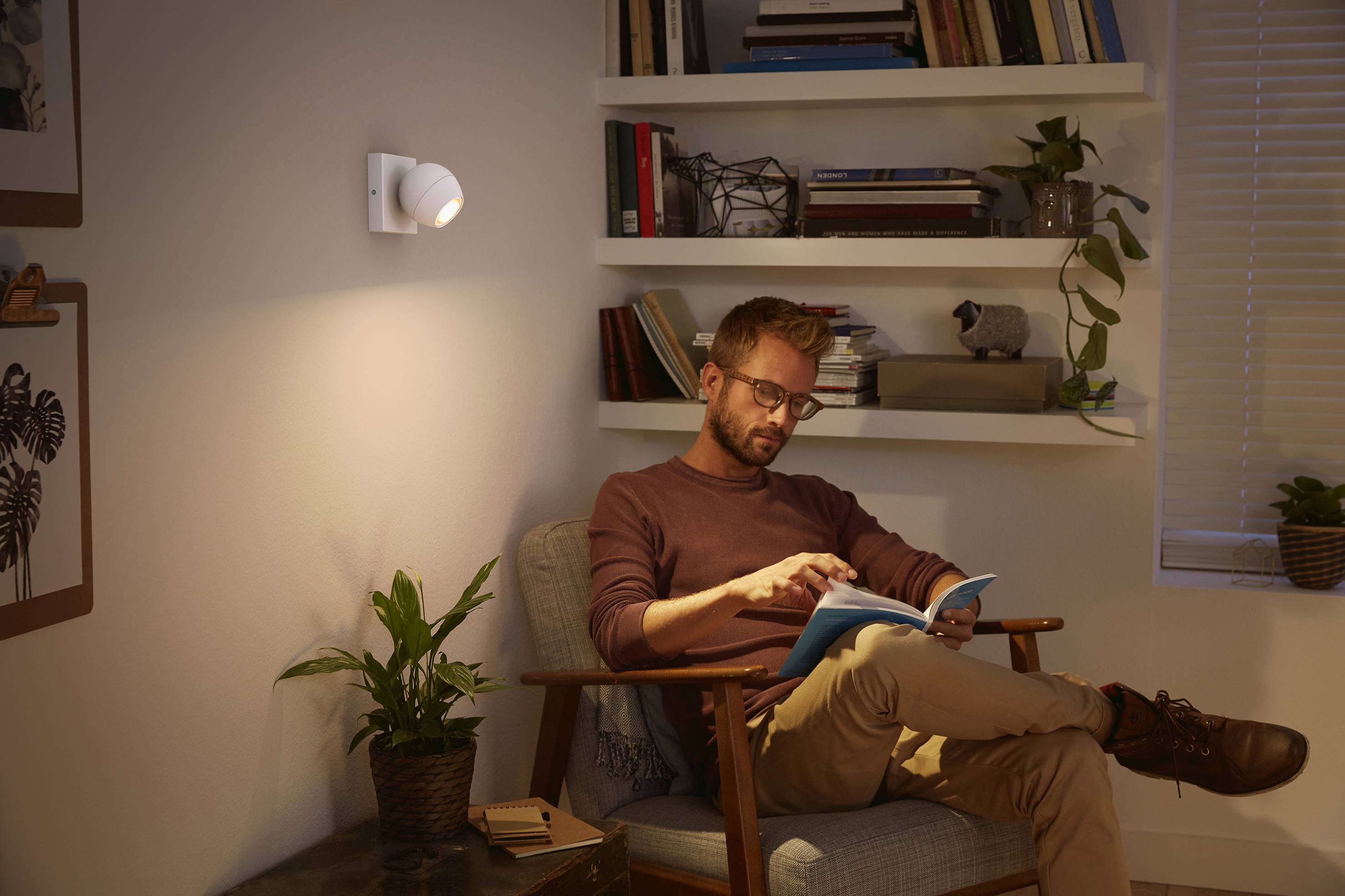 Philips Hue LED ceiling light 8719514339187 Buckram GU10 5 W-3