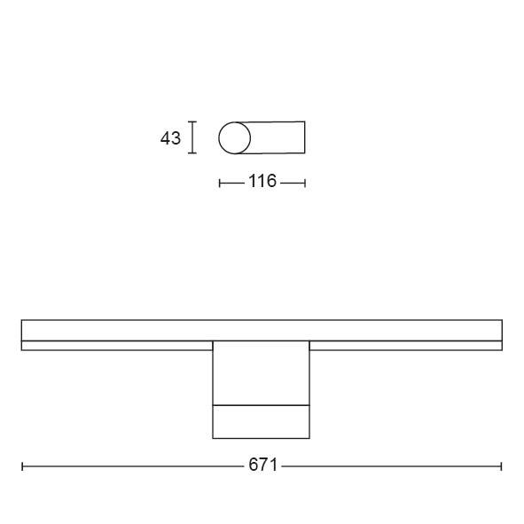 Philips LED LED bathroom wall light 871951434093000 Hue White Amb. Adore Wandleuchte weiß 1750lm inkl. Dimmschalter Buil-1
