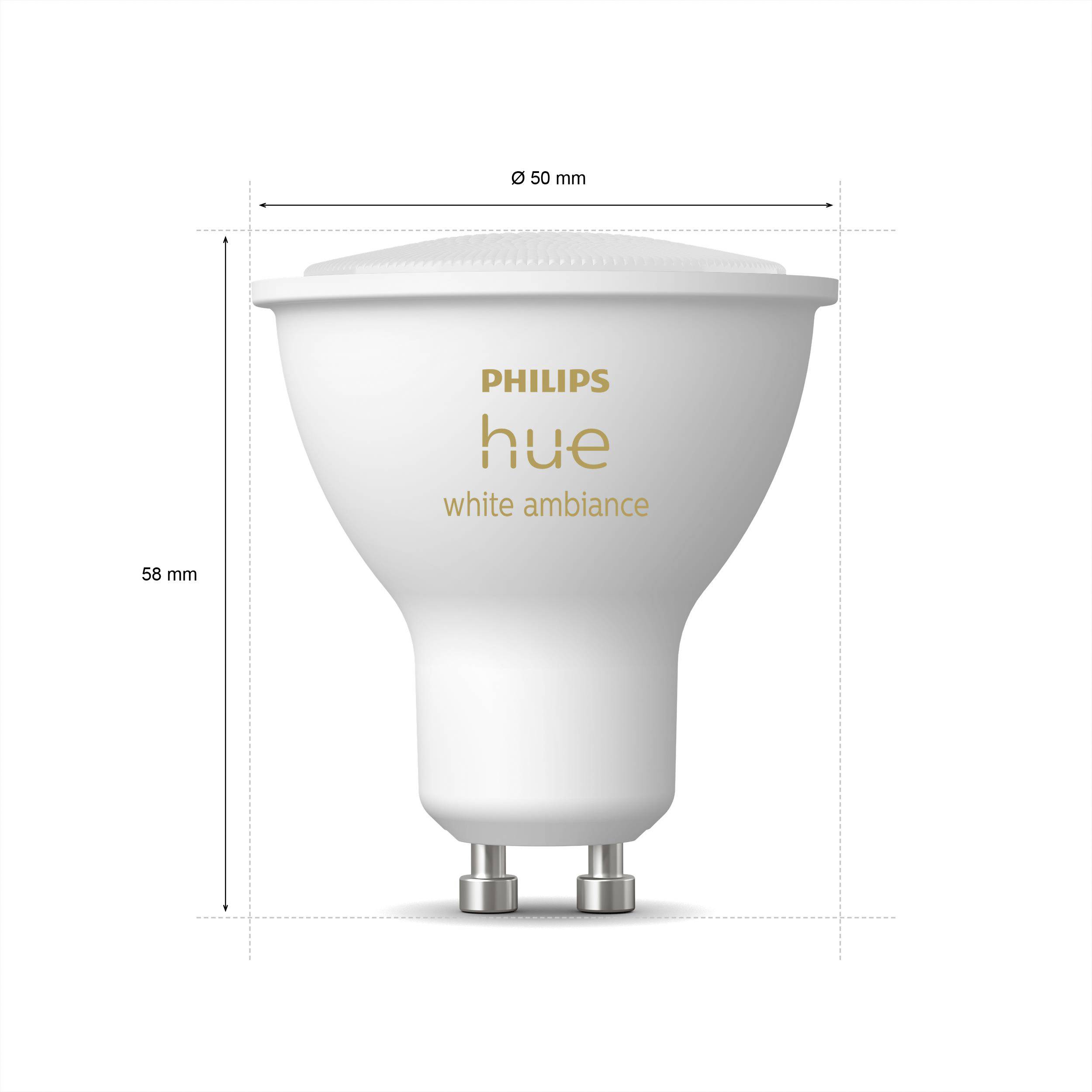 Philips LED LED light bulb 871951433990300 EEC: G (A - G) Hue White Ambiance GU10 Einzelpack 350lm GU10 4.3 W Warm white-12