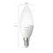 Philips Hue White Ambiance light bulb, E14 socket, 117 mm height, 39 mm diameter.