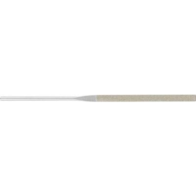 Two-pronged metal fork with wooden handle, viewed from above.